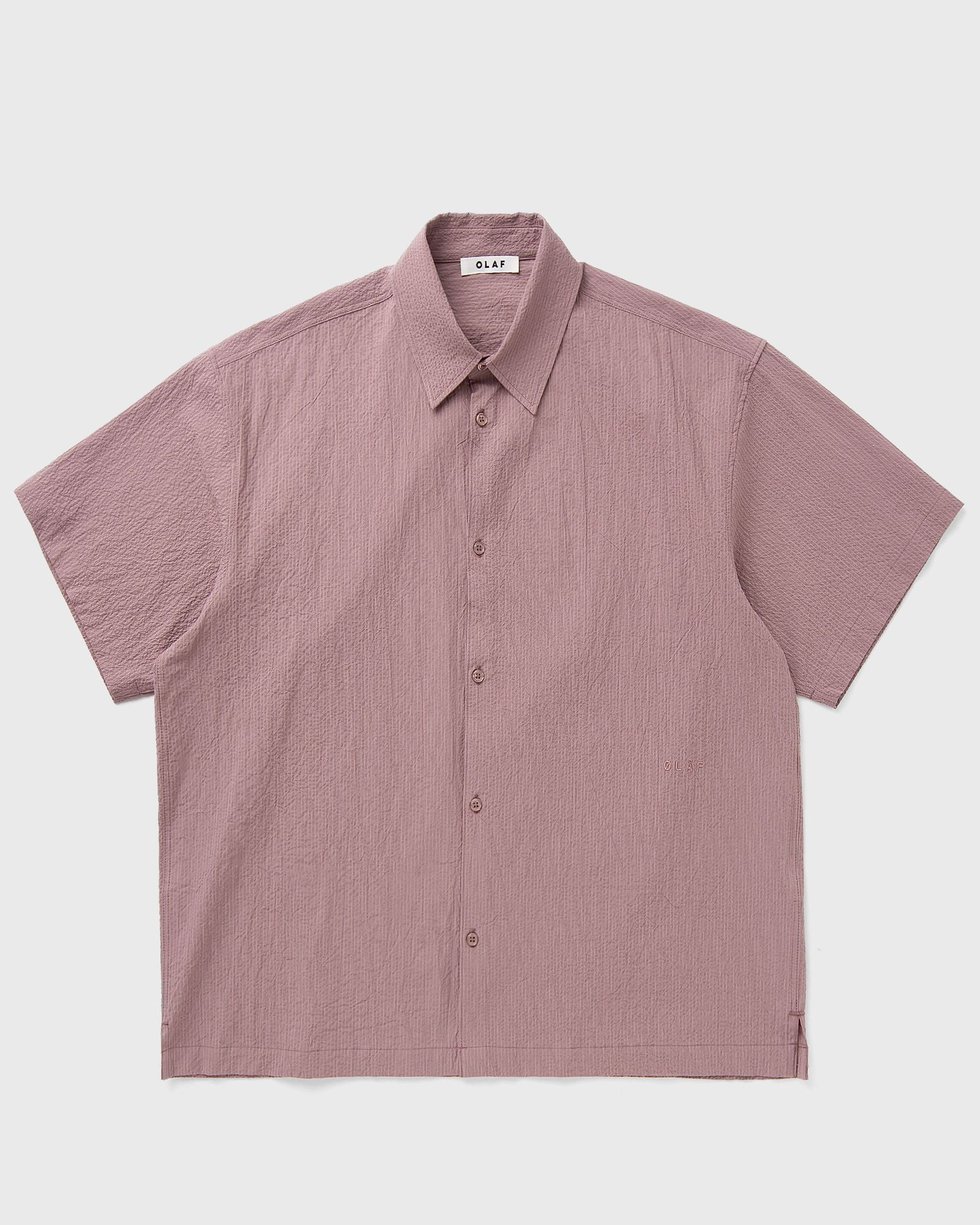 OLAF STRIPE BOXY SS SHIRT, purple
