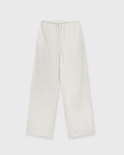 OLAF STRIPE DRAPEY PANTS, white