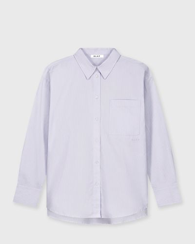OLAF STRIPE OVERSIZED SHIRTS, white