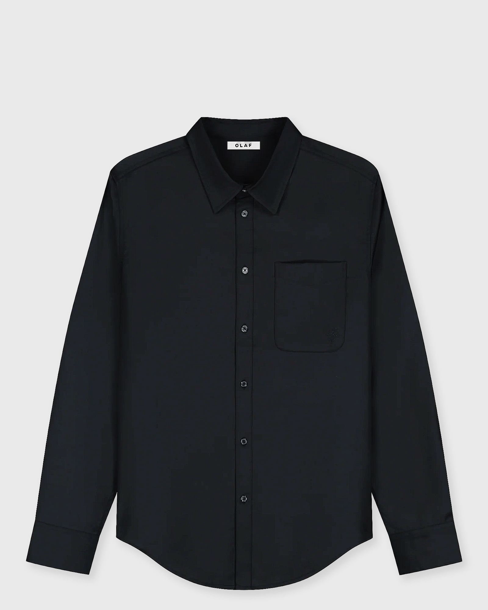 OLAF TROPICAL WOOL BLEND SHIRTS, black
