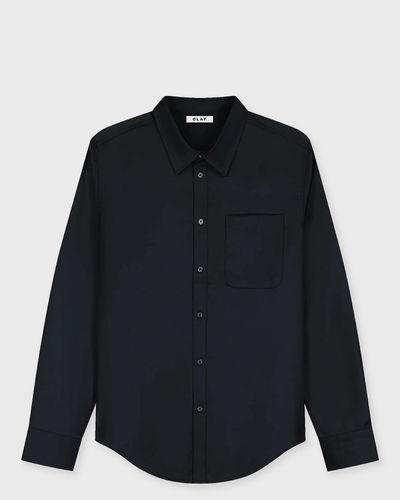 OLAF TROPICAL WOOL BLEND SHIRTS, black