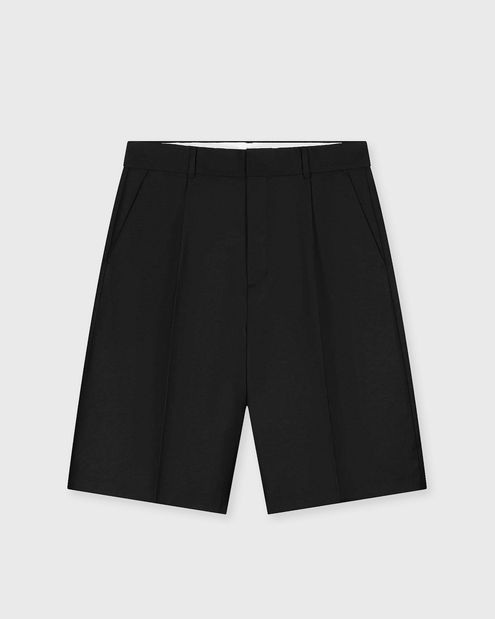 OLAF TROPICAL WOOL BLEND TAILORED SHORTS, black