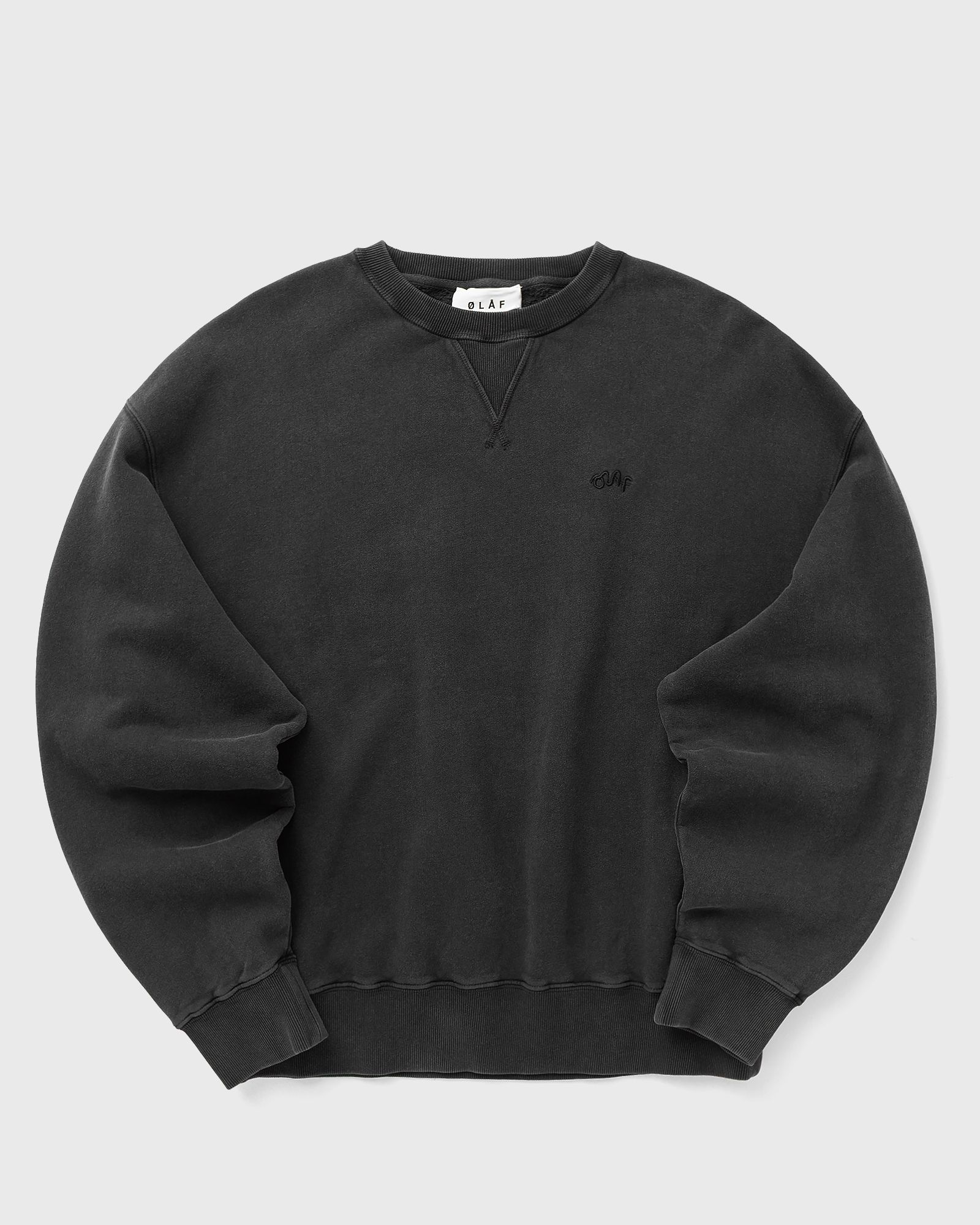 OLAF WASHED SIGNATURE BOXY CREWNECK, grey