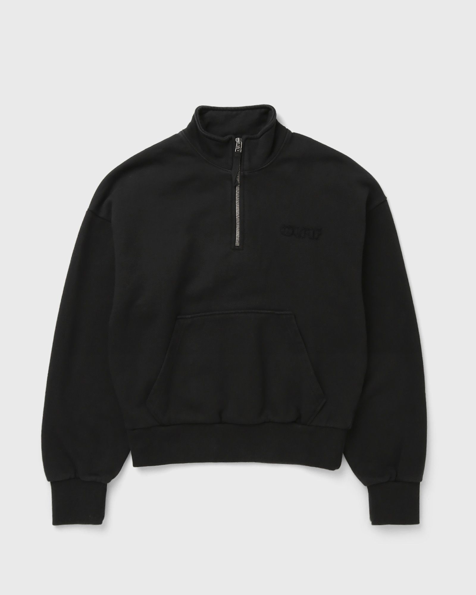 OLAF WMNS RETRO LOGO HALF ZIP SWEAT, black