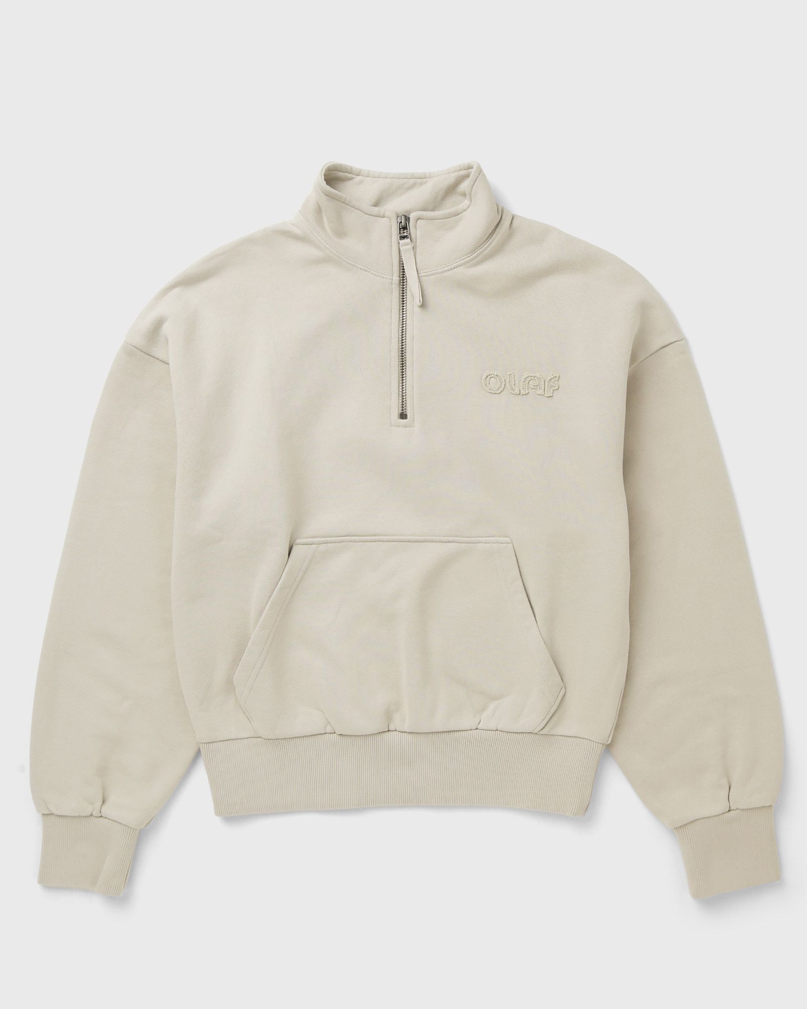 OLAF WMNS RETRO LOGO HALF ZIP SWEAT, beige