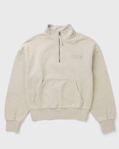 OLAF WMNS RETRO LOGO HALF ZIP SWEAT, beige