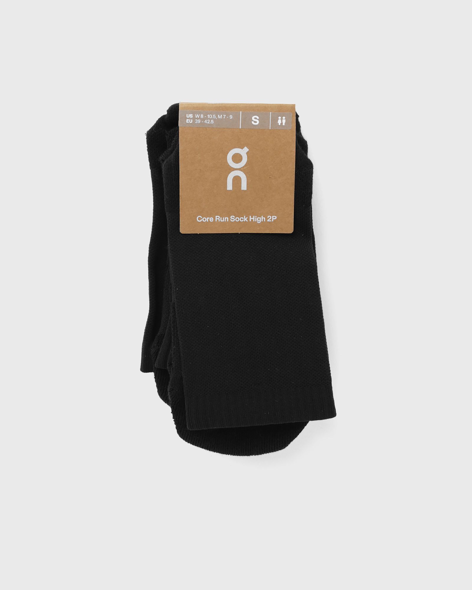 On Core Run Sock High 2P, black