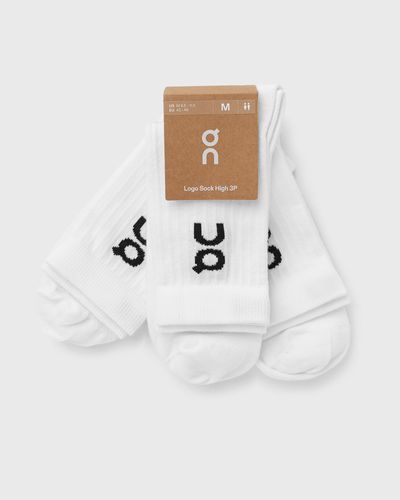 On Logo Sock High 3P, white