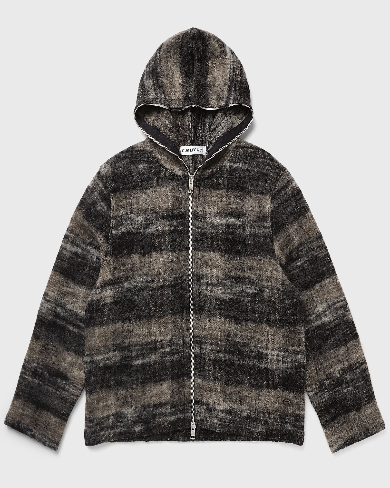 Our Legacy FULL ZIP HOOD, black|grey