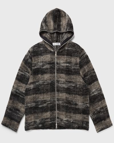Our Legacy FULL ZIP HOOD, black|grey