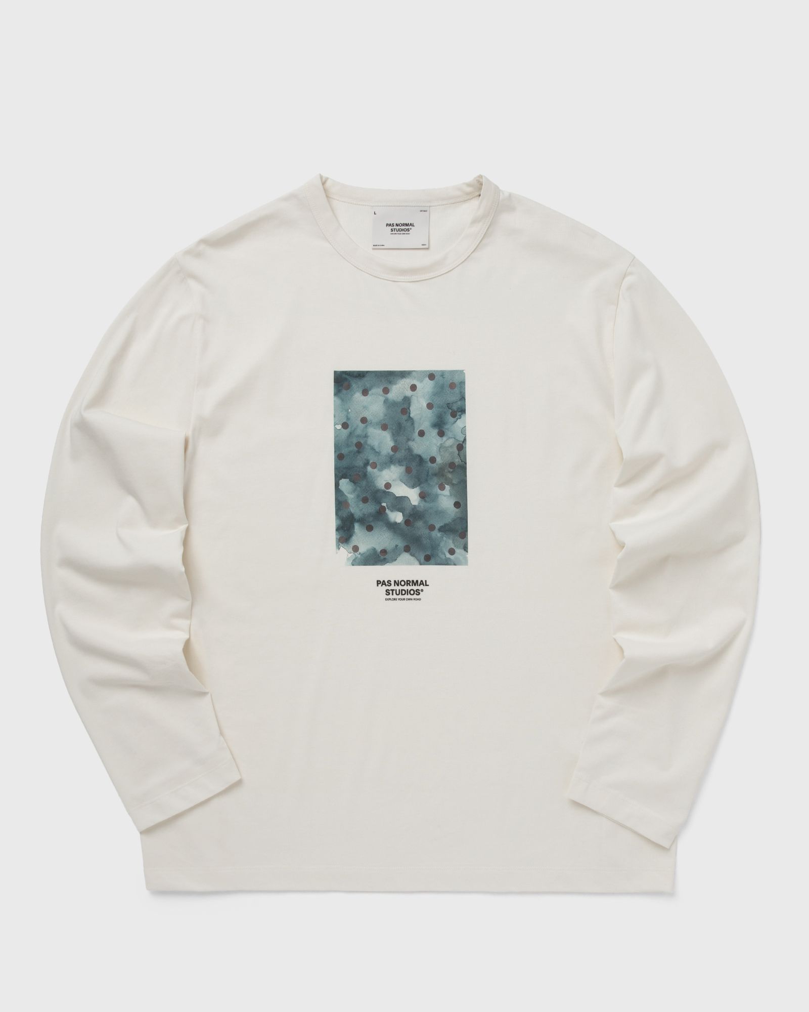 Pas Normal Studios Off-Race Cotton Tech Graphic Long Sleeve T-Shirt, white