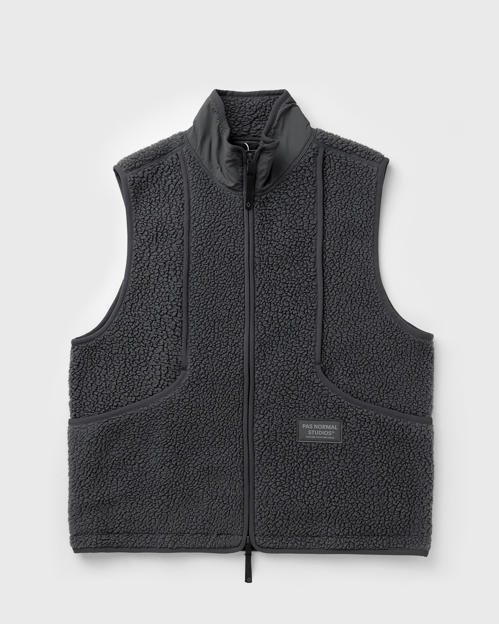 Pas Normal Studios Off-Race Pile Fleece Vest, grey