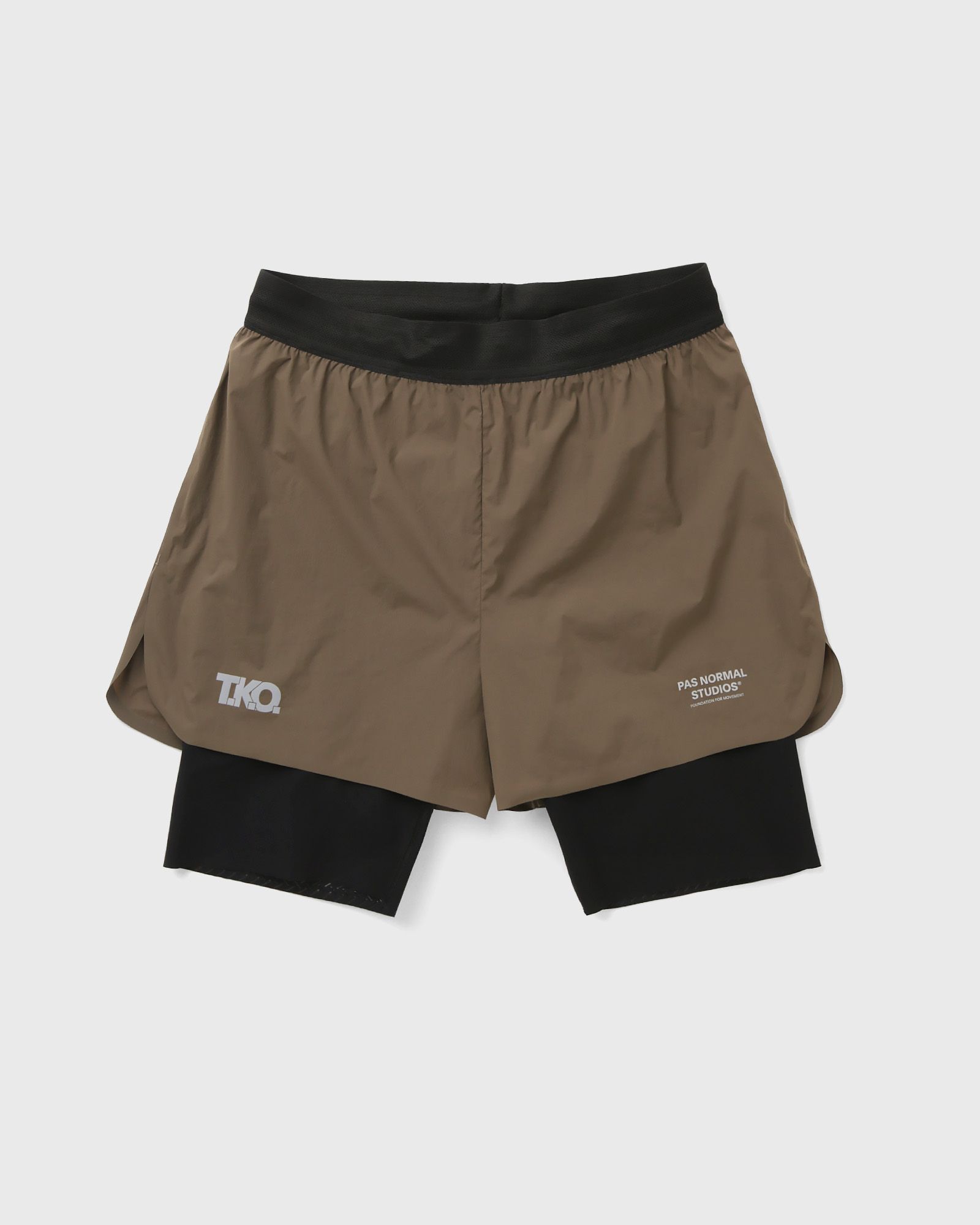 Pas Normal Studios T.K.O. Balance 2-in-1 Shorts, brown|green