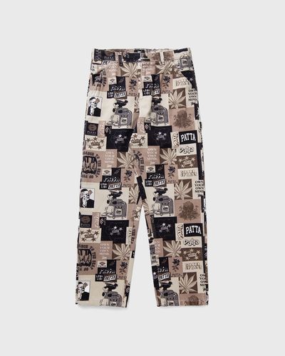 PATTA Collage Canvas Pants, multi