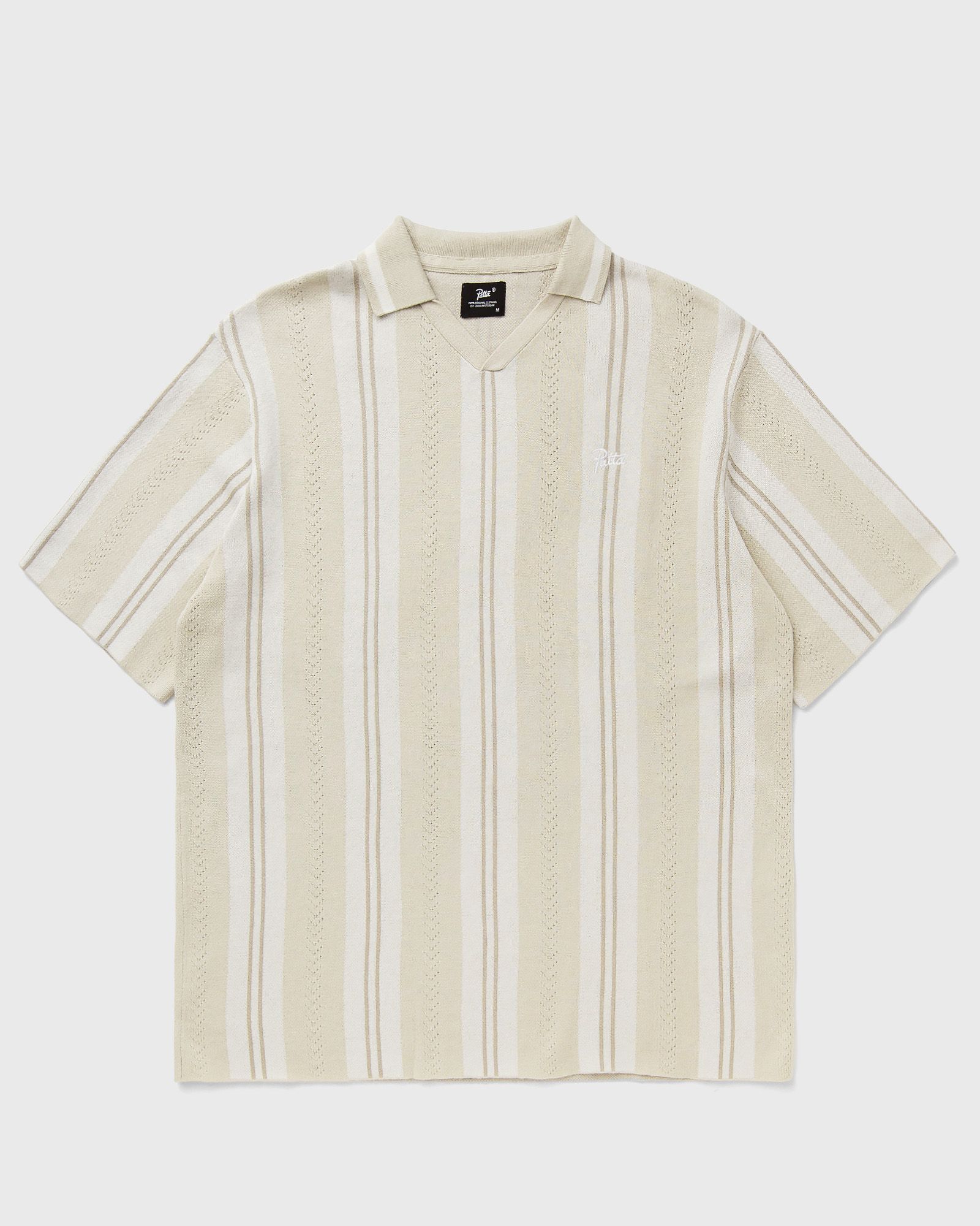 PATTA Patta Knitted Football Shirt, white|beige