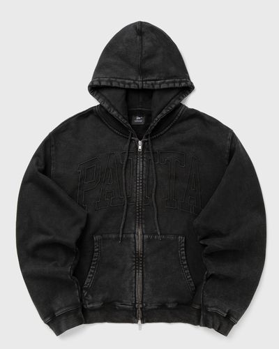 PATTA Patta Loopback Logo Zip Hooded Sweater, black