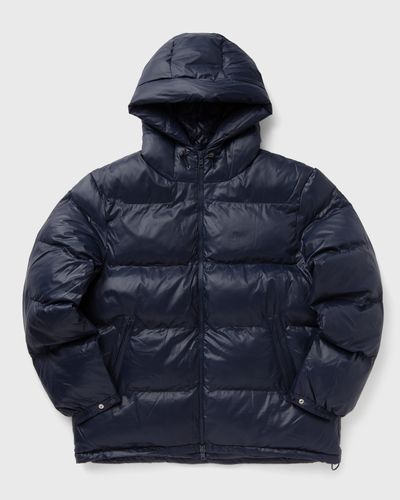 PATTA Quilted Script Logo Puffer Jacket, blue