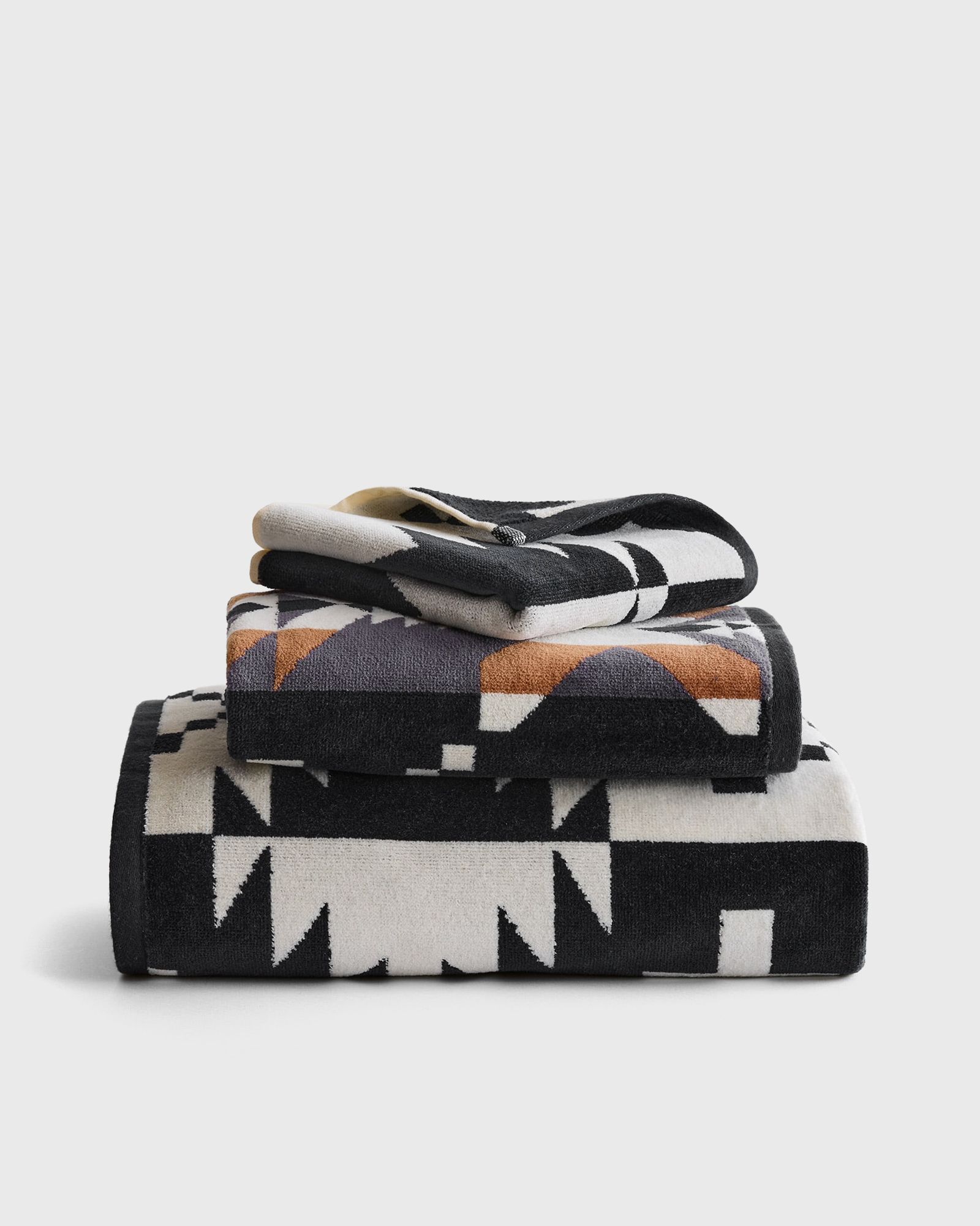 Pendleton 3 PIECE TOWEL SET, black|multi