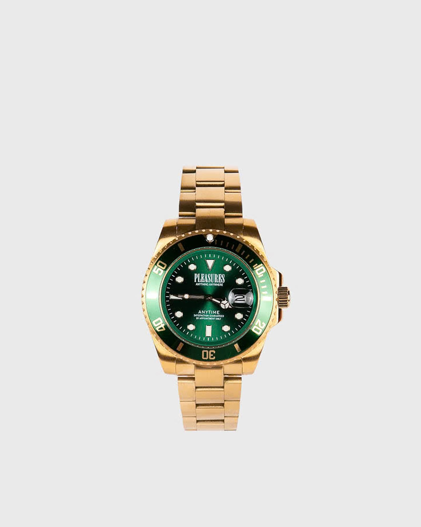 Pleasures ANYTIME WATCH (GOLD/GREEN), gold