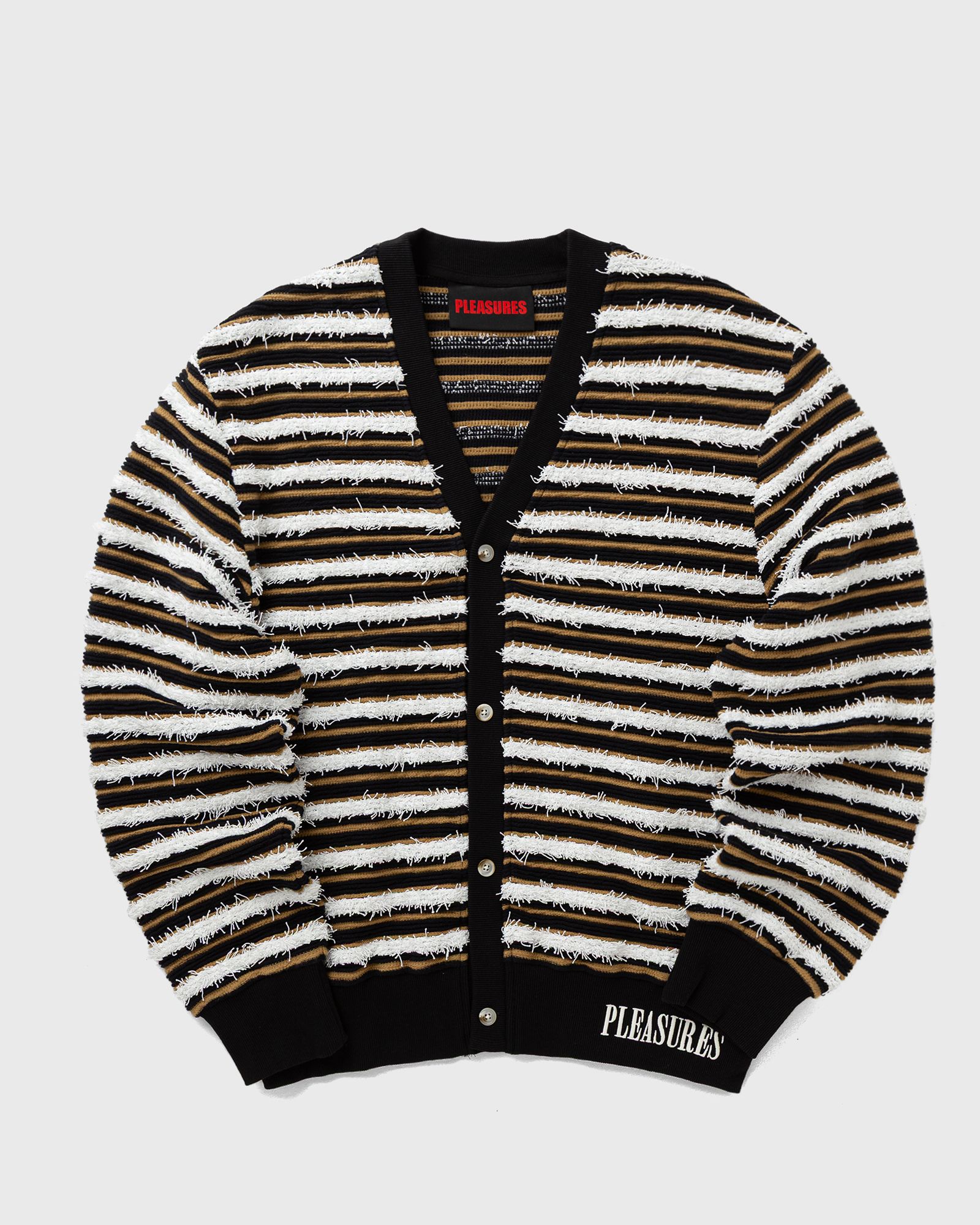 Pleasures ENDLESS CARDIGAN, brown|white
