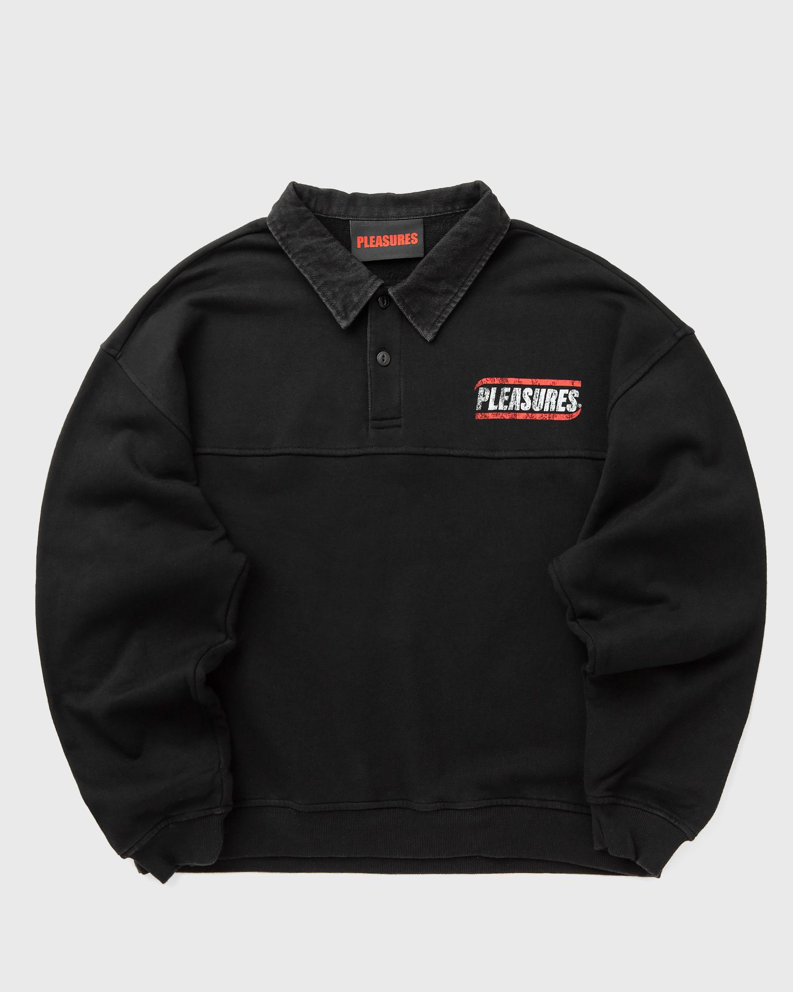 Pleasures GENTLE POLO SWEATSHIRT, black