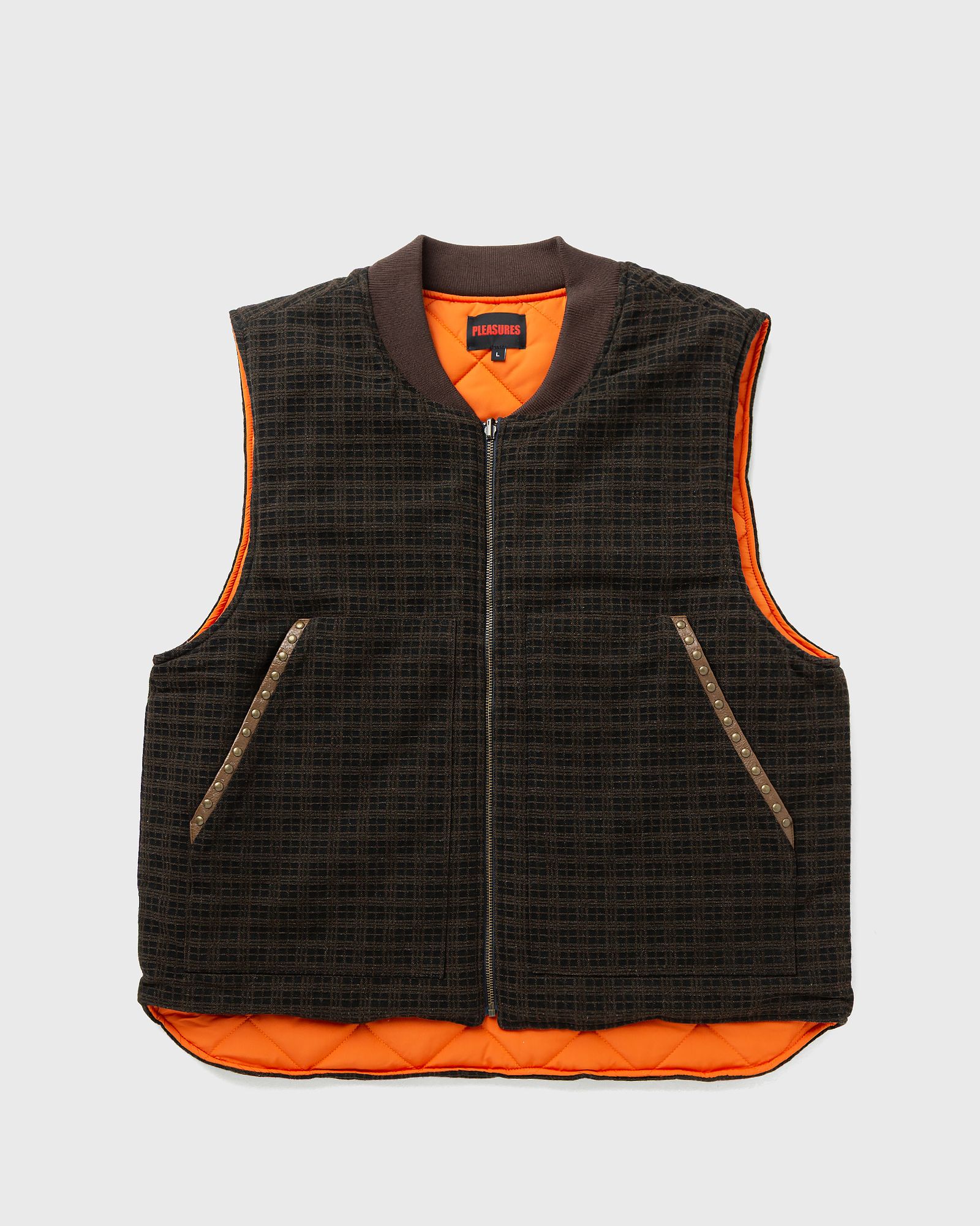 Pleasures HORNS DENIM VEST, brown
