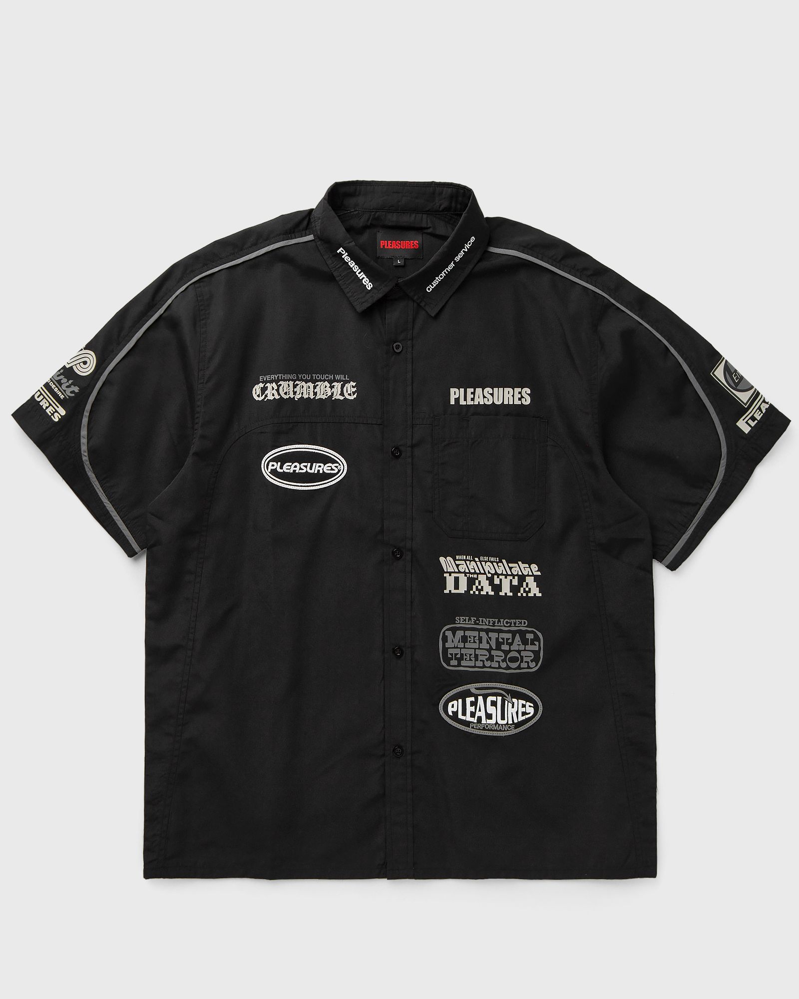 Pleasures TERROR BUTTON UP, black