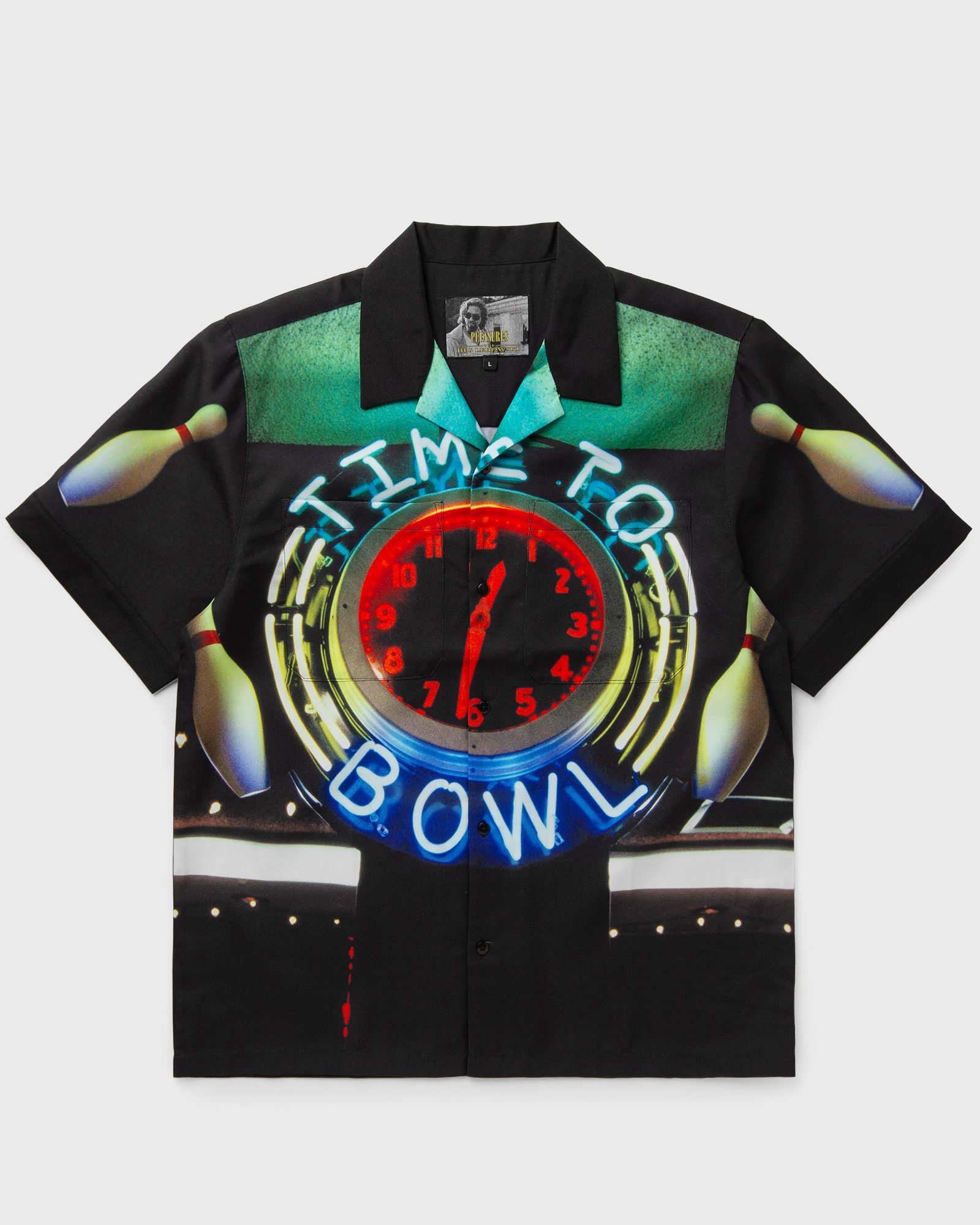 Pleasures TIME BOWLING BUTTON UP, black