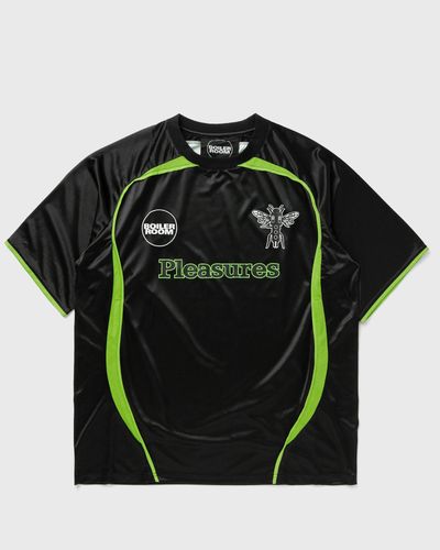 Pleasures X BOILER ROOM AQUA SOCCER JERSEY, black