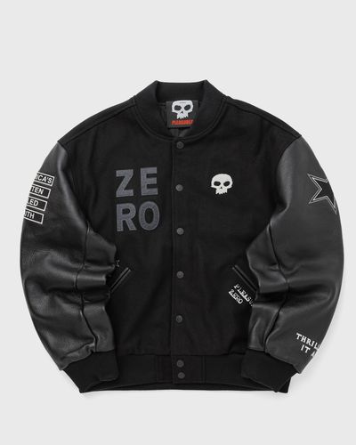 Pleasures ZERO PLEASURES VARSITY JACKET, black