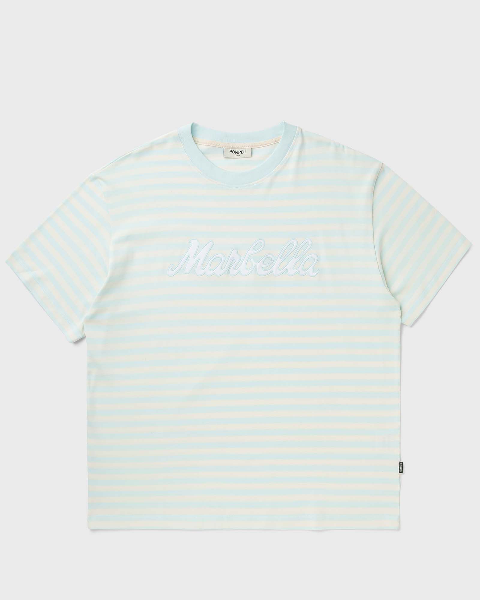 POMPEII MARBELLA BOXY TEE, blue|white