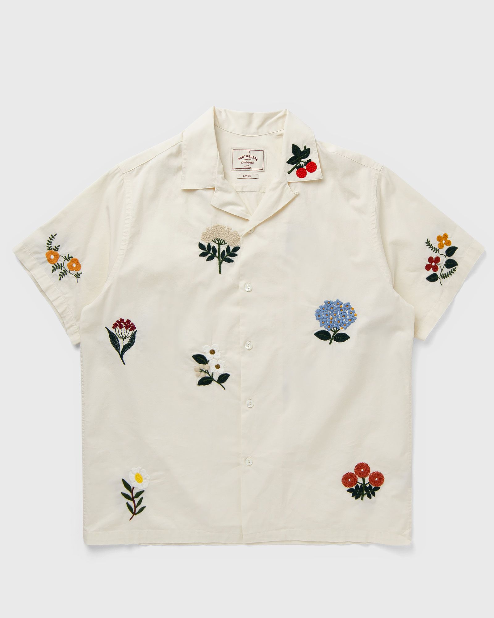 Portuguese Flannel Embroidery Flowers, beige