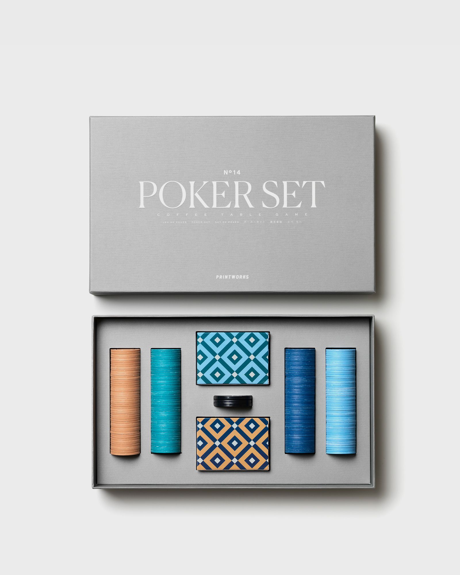Printworks Classic Poker Set, grey