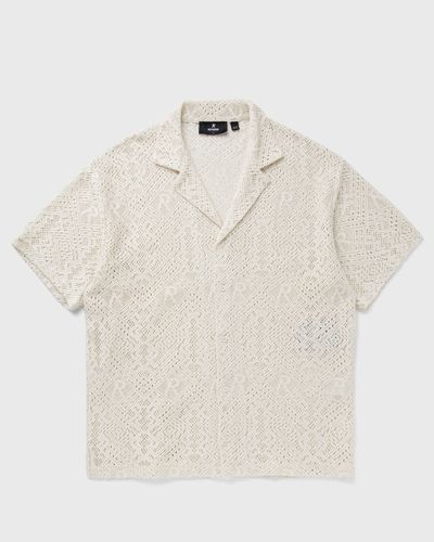 Represent ALL OVER CROCHET SHIRT, beige