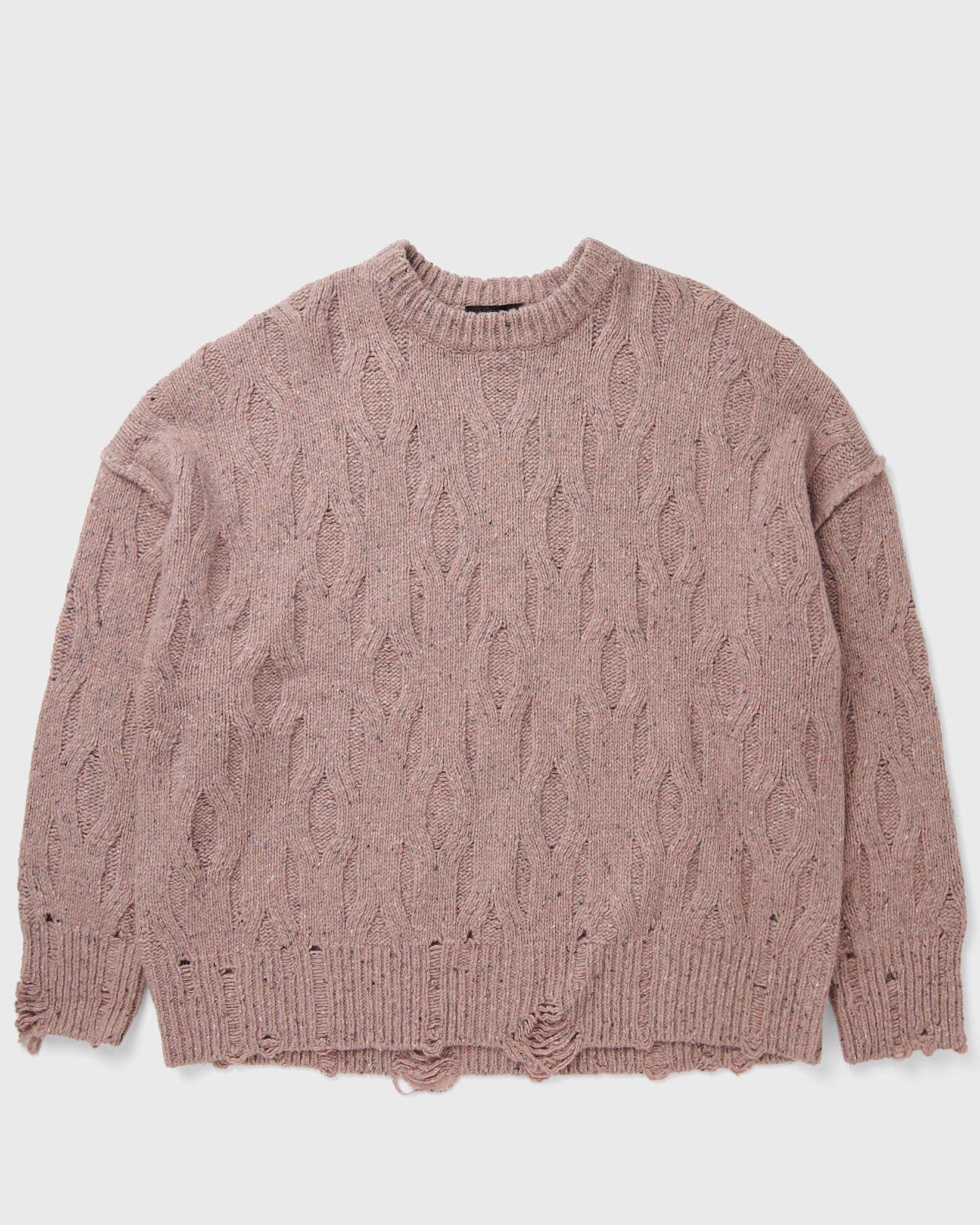 Represent DISTRESS KNIT SWEATER, pink