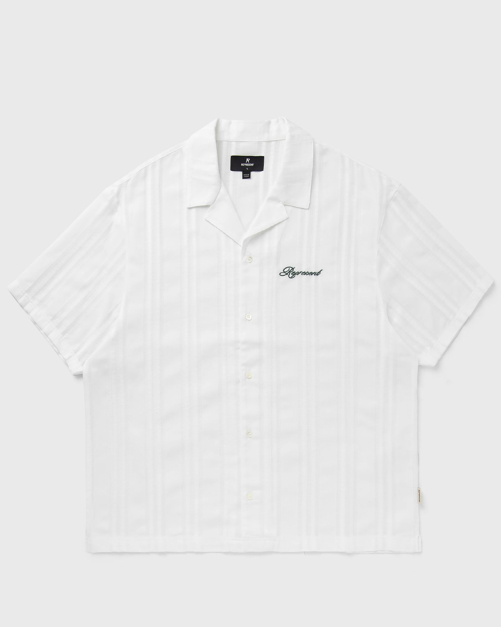 Represent EMBROIDERED BOWLING SHIRT, white