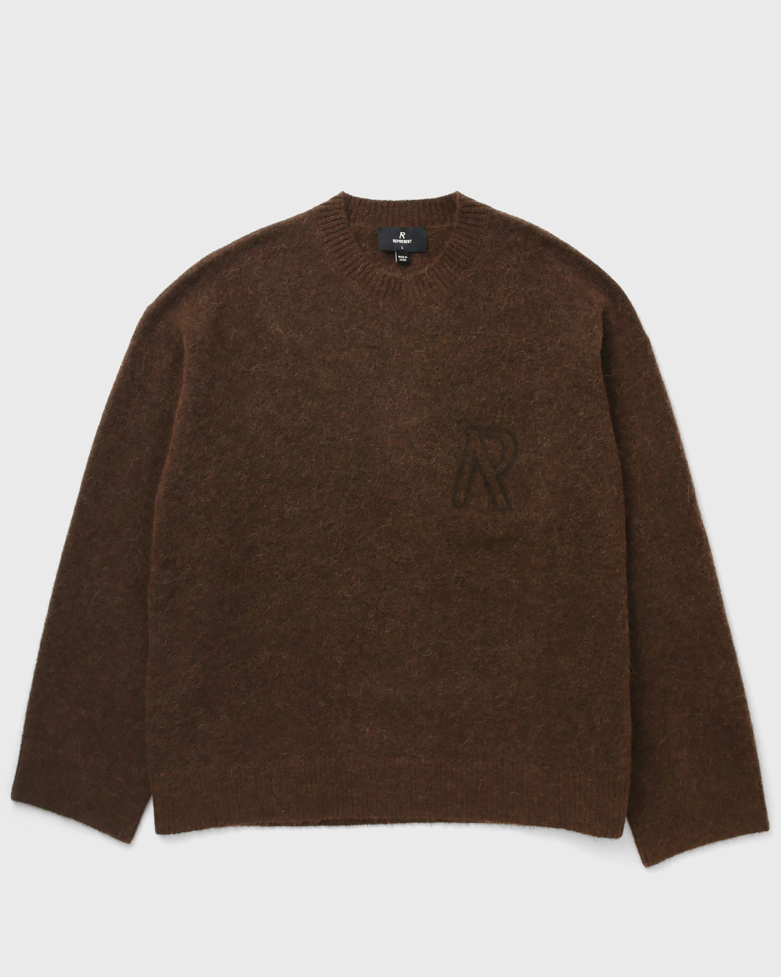 Represent LOGO SWEATER, brown