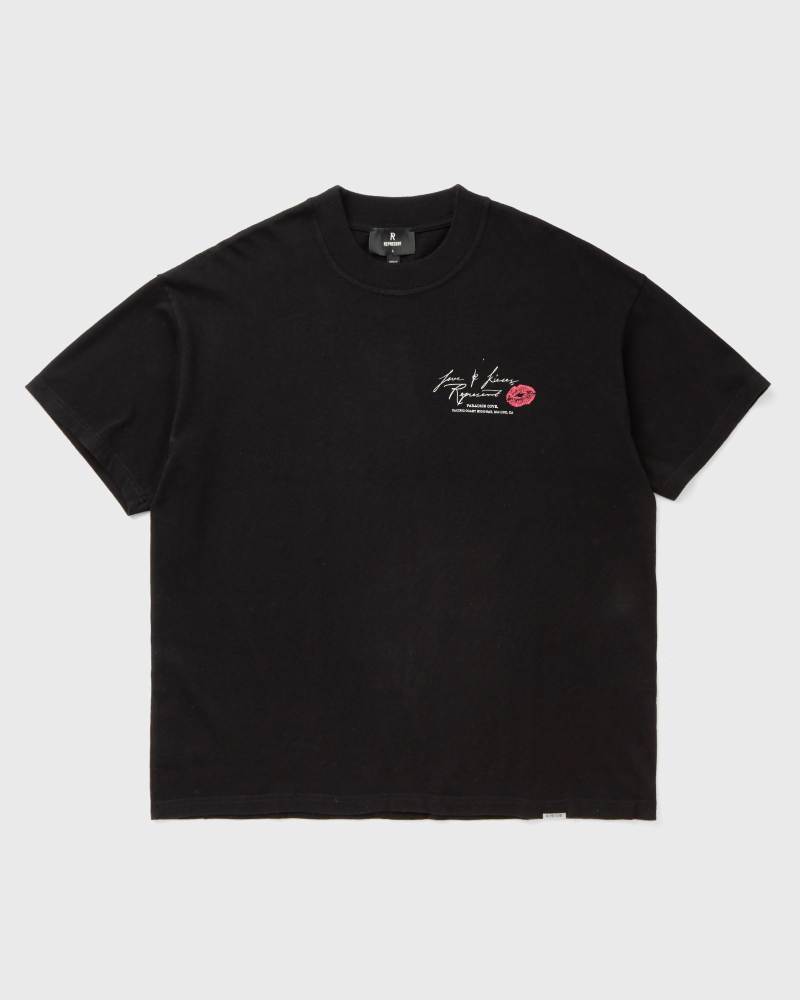 Represent LOVE AND KISSES TSHIRT, black