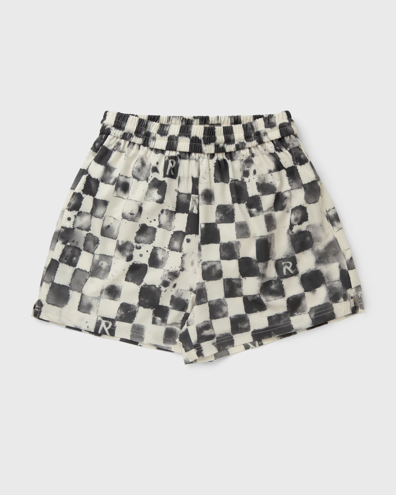 Represent POOL SIDE SWIM SHORT, black|white