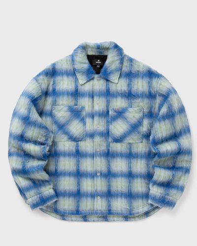 Represent TEXTURED OVERSHIRT, blue