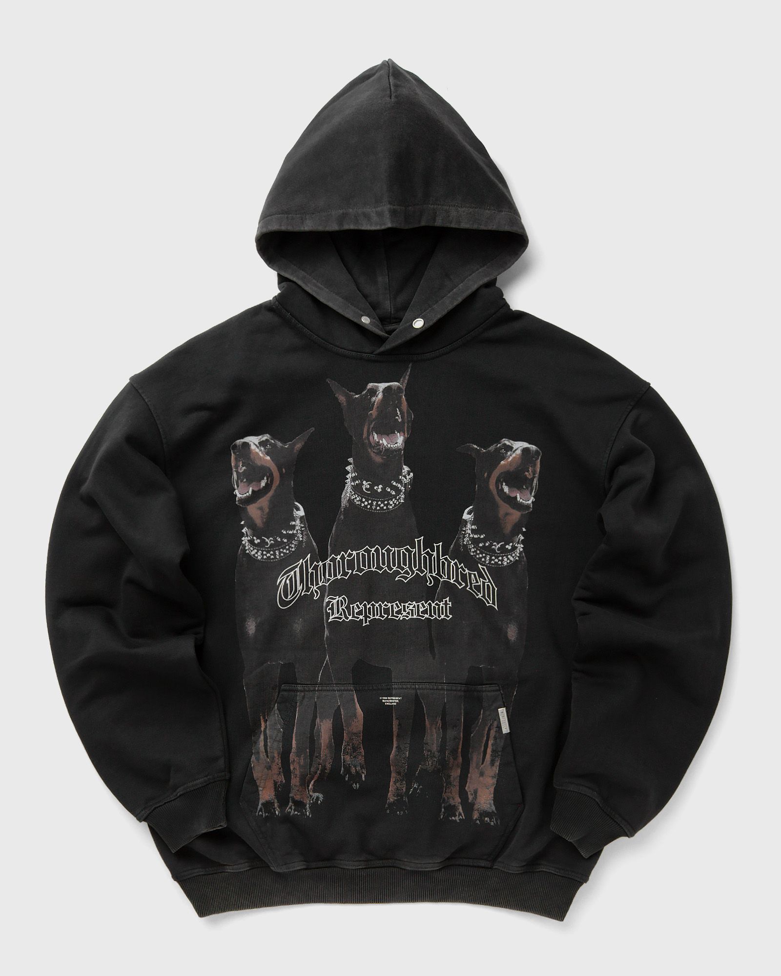 Represent THOROUGHBRED HOODIE, black