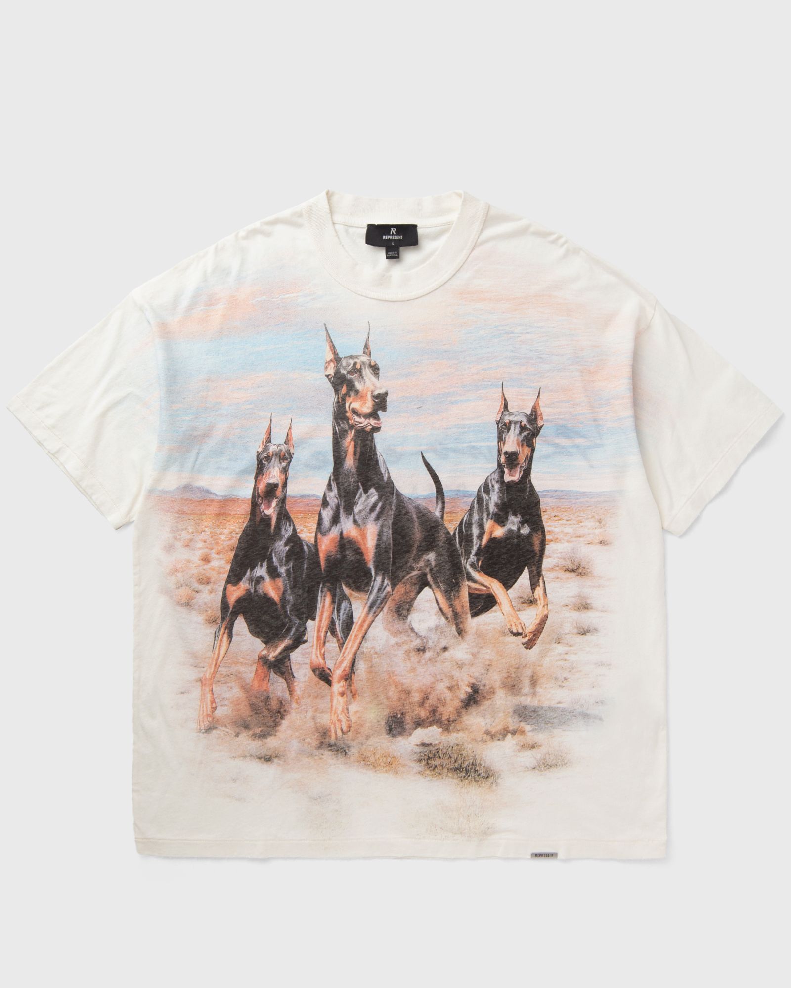 Represent WESTERN DOBERMANS TEE, multi|white
