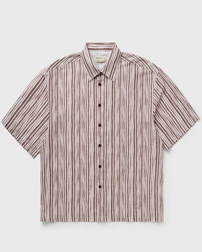 Reternity WATERCOLOR SHORT SLEEVE SHIRT, brown|white