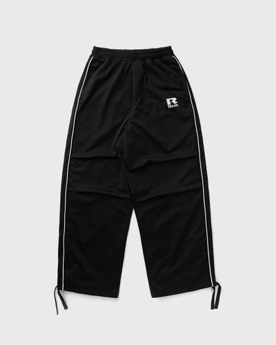 Rhude RHUDE MESH PIPING PARACHUTE TRACK PANT, black