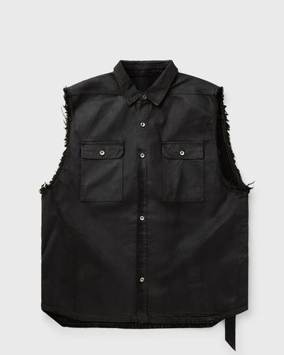 Rick Owens DENIM VEST - SL TOMMY JUMBO OUTERSHIRT, black