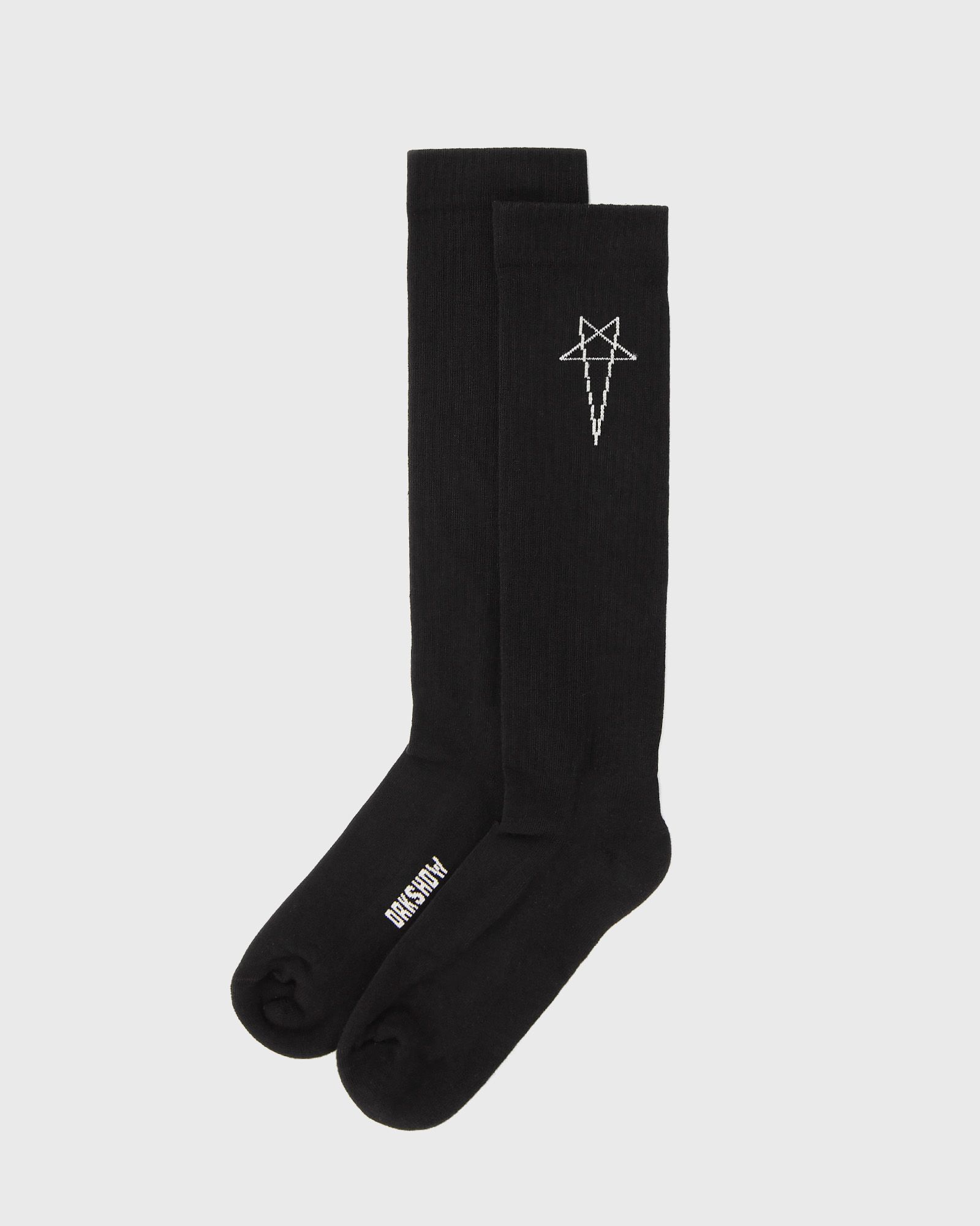 Rick Owens KNIT SOCKS -PENTAGRAM KNEE HIGH SOCKS, black