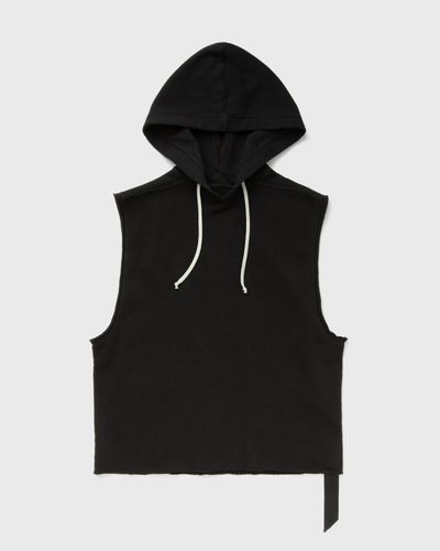 Rick Owens KNIT SWEAT TOP - HOODED TUNIC, black
