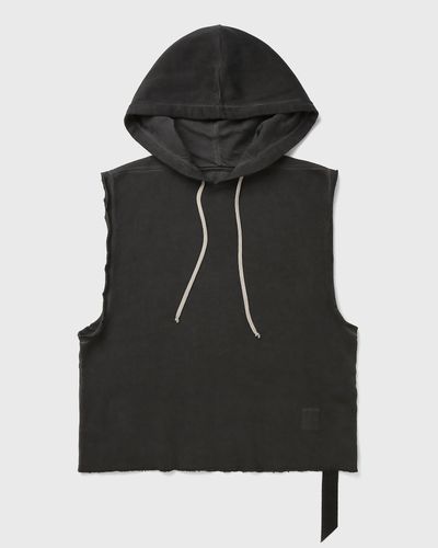 Rick Owens KNIT SWEAT TOP-HOODED TUNIC, black