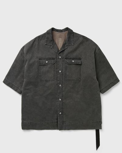 Rick Owens WOVEN JACKET-MAGNUM TOMMY SHIRT, grey