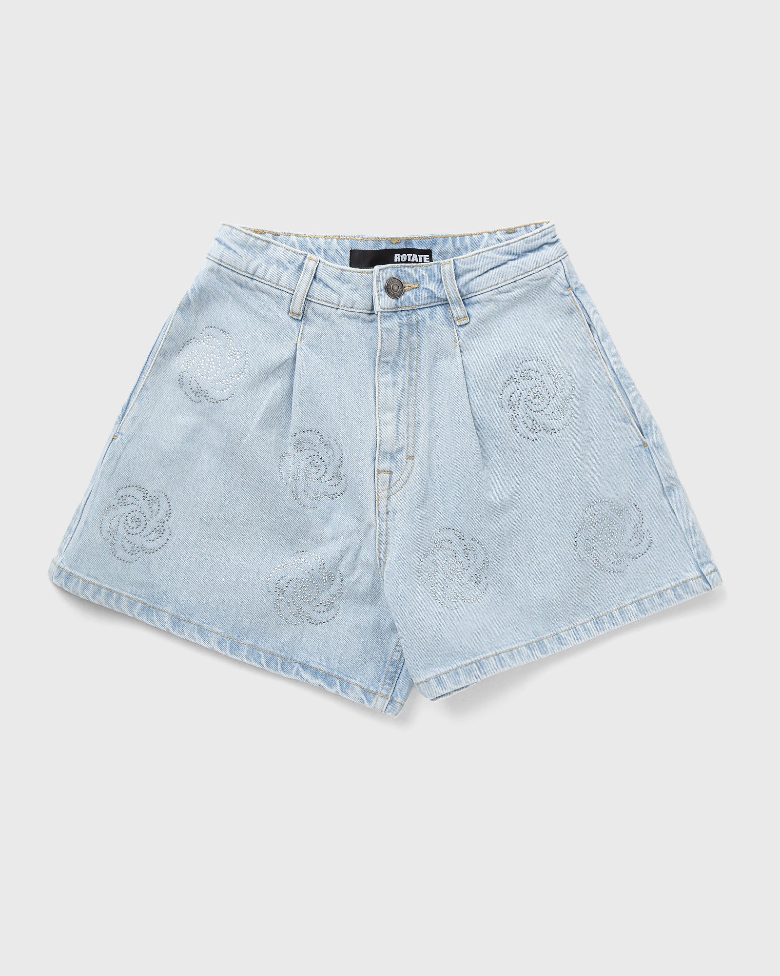 ROTATE Birger Christensen Denim Studs Shorts, blue